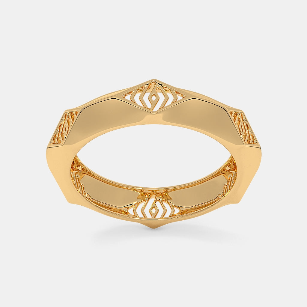 The Angled Band Ring For Him