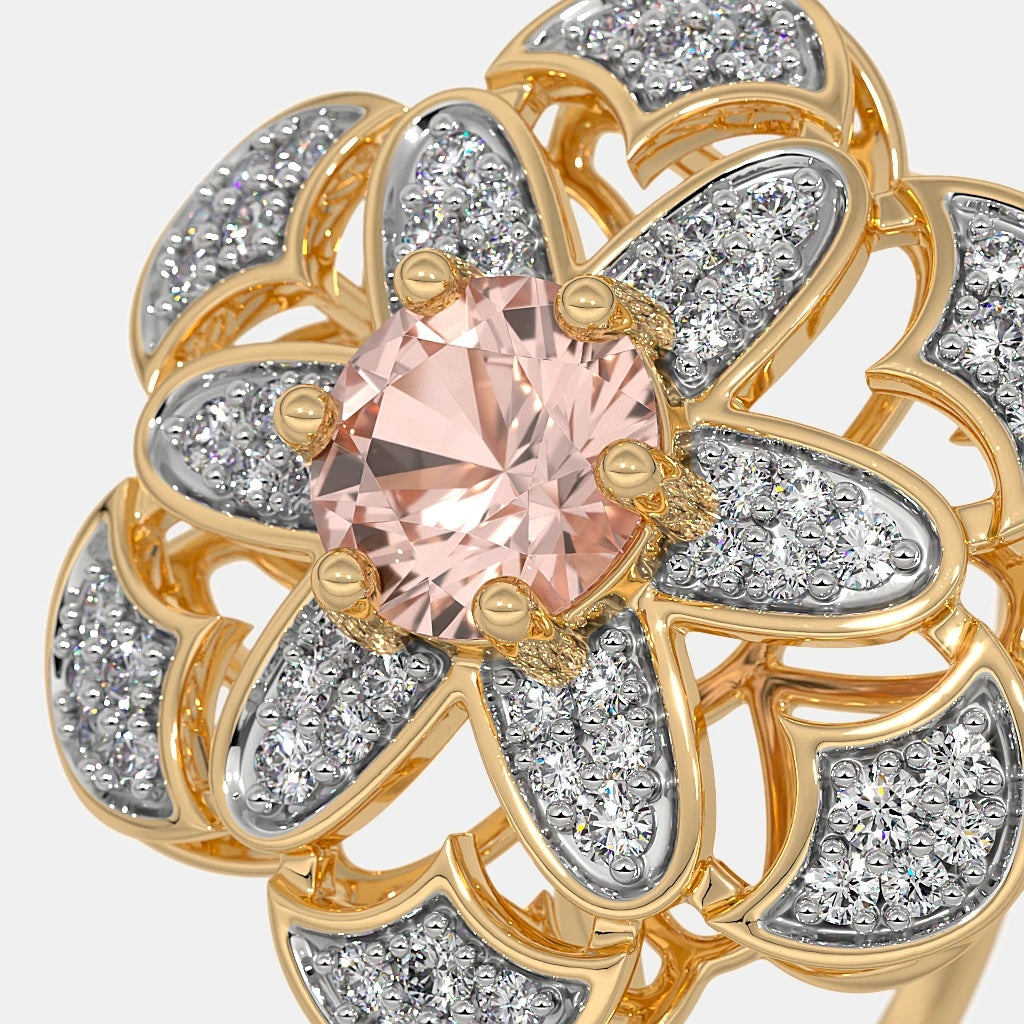 The Zinnia Rose Cocktail Ring