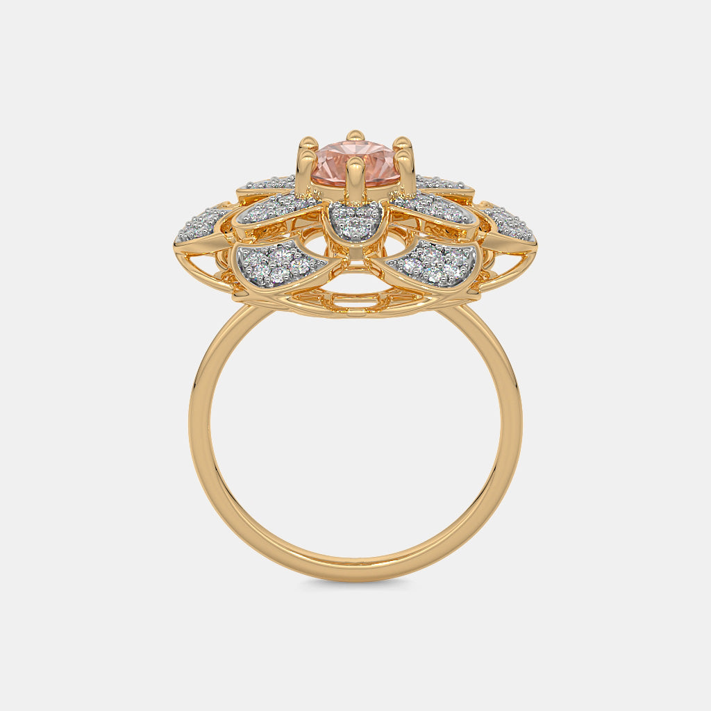 The Zinnia Rose Cocktail Ring