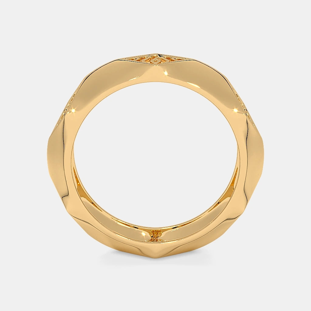 The Angled Band Ring For Him