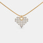 The Pixelated Hearts Pendant Necklace