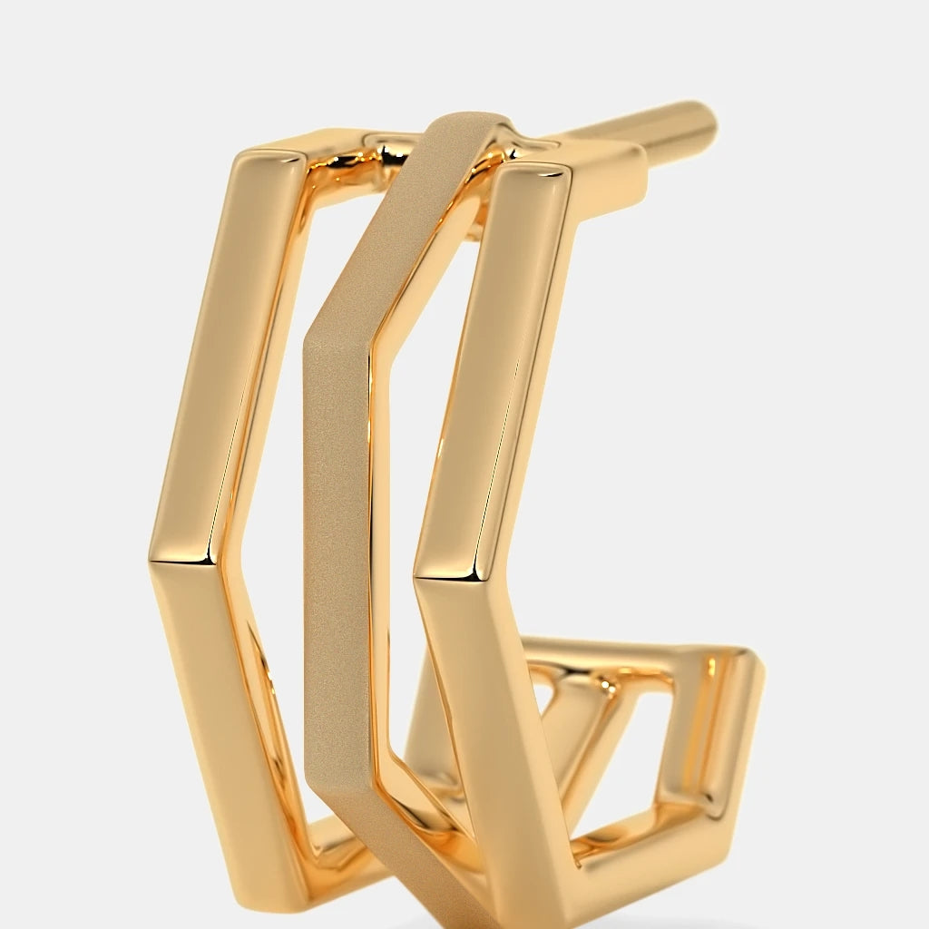 The Ternion J Hoop Earrings