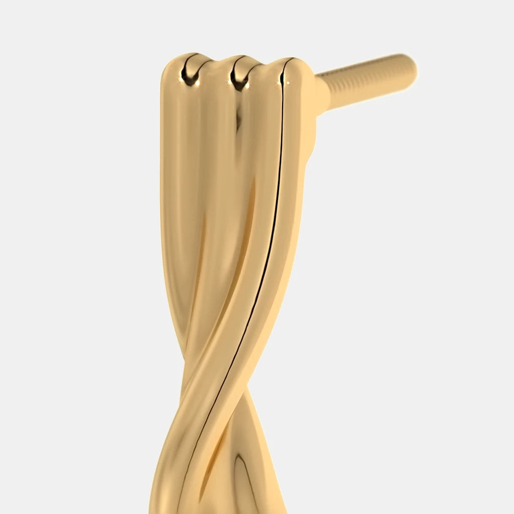 The Torsion J Hoop Earrings
