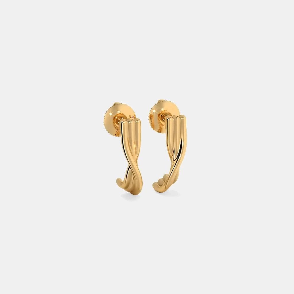 The Torsion J Hoop Earrings