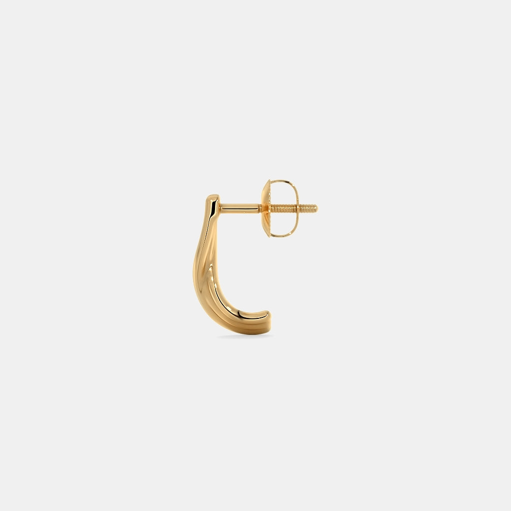 The Torsion J Hoop Earrings