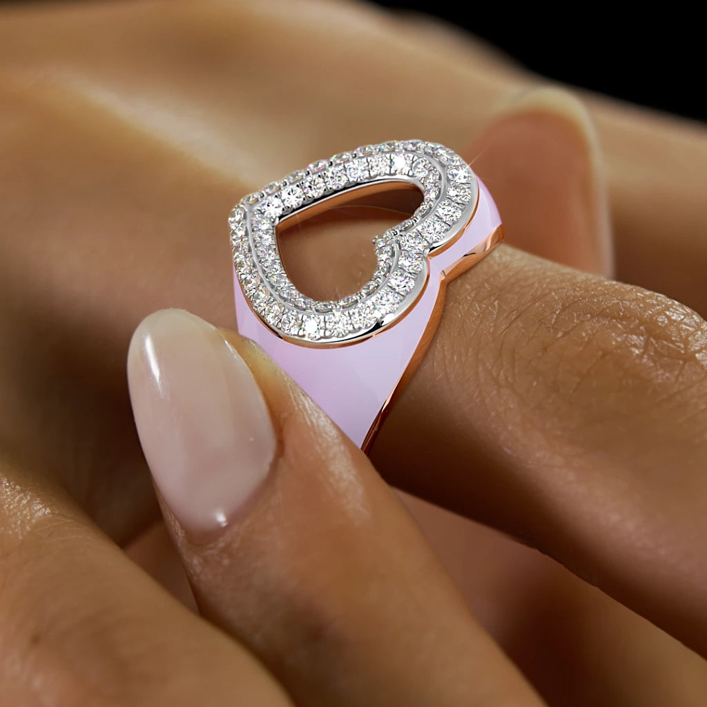 The Lavender Heart Ring