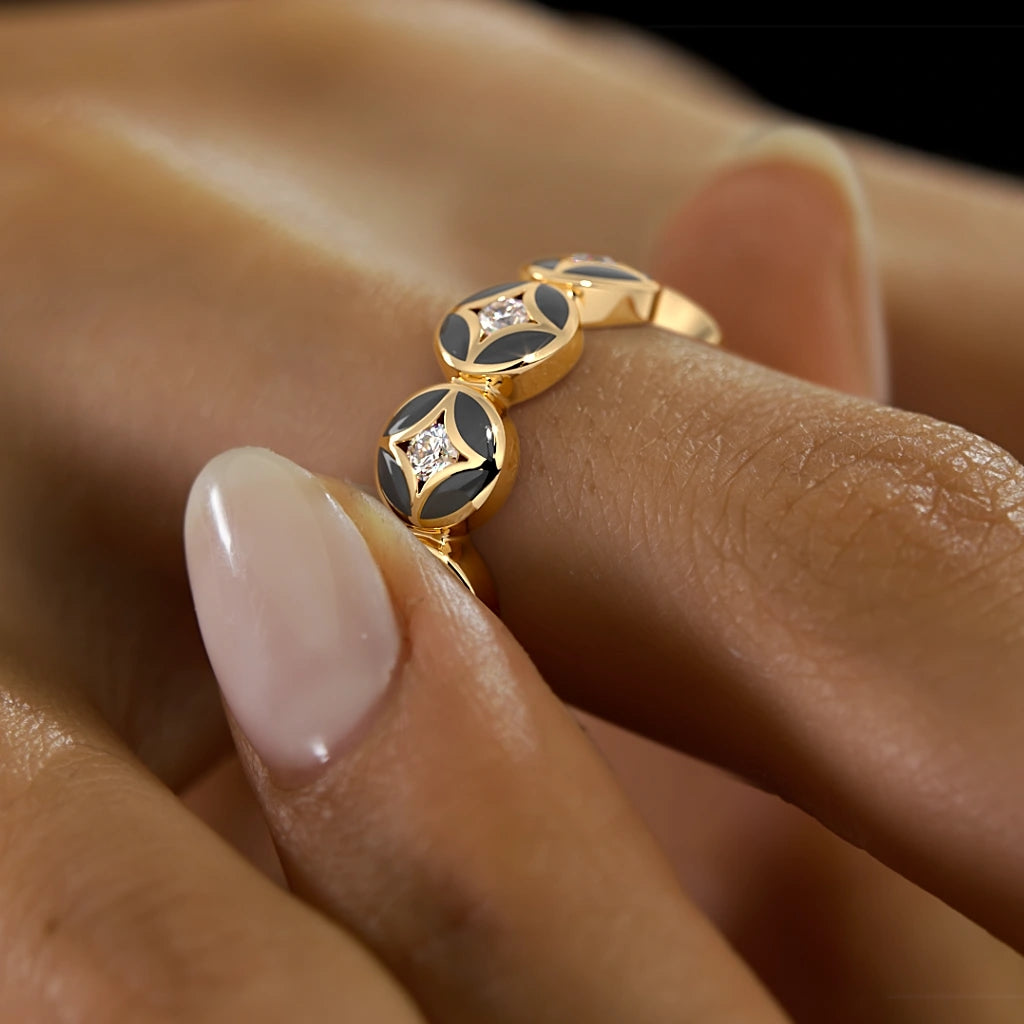 The Astral Noir Band Ring