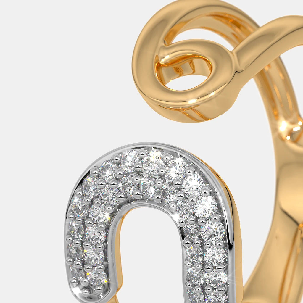 The Safety Pin Top Open Ring