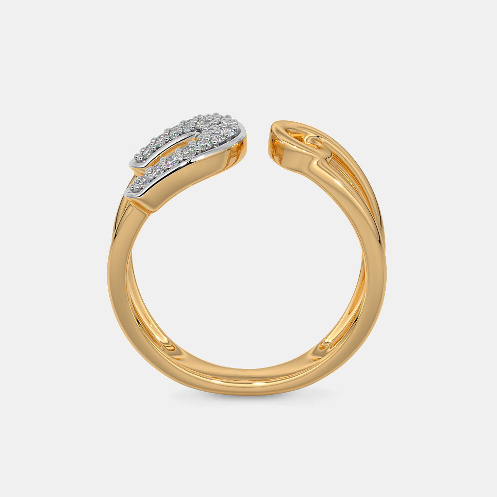 The Safety Pin Top Open Ring