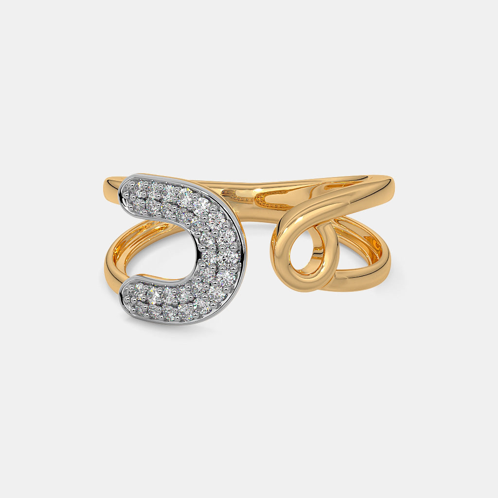 The Safety Pin Top Open Ring