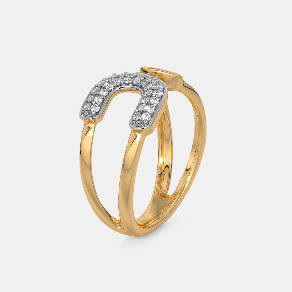 The Safety Pin Top Open Ring