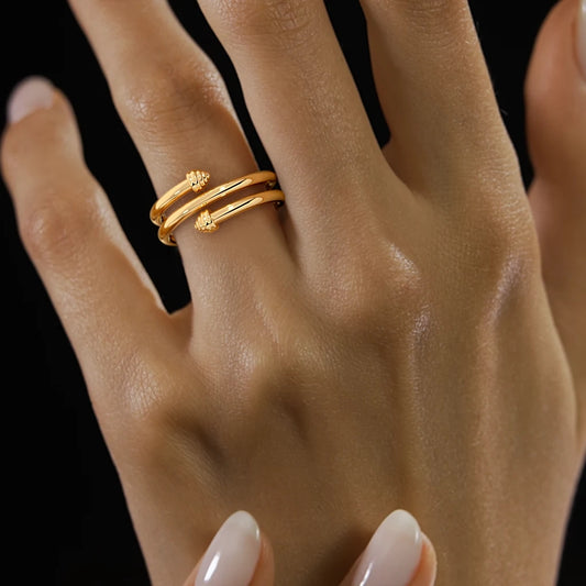 The Azure Gyre Spiral Ring