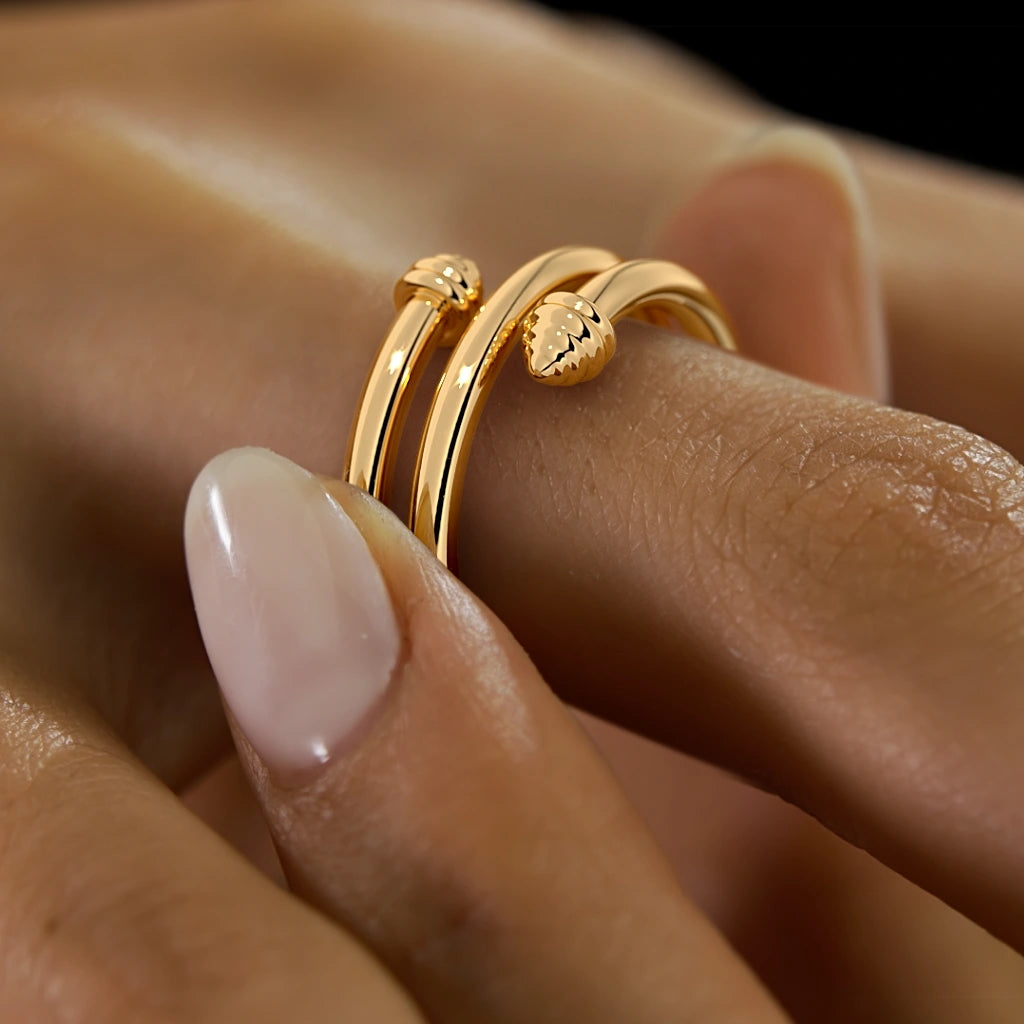 The Azure Gyre Spiral Ring