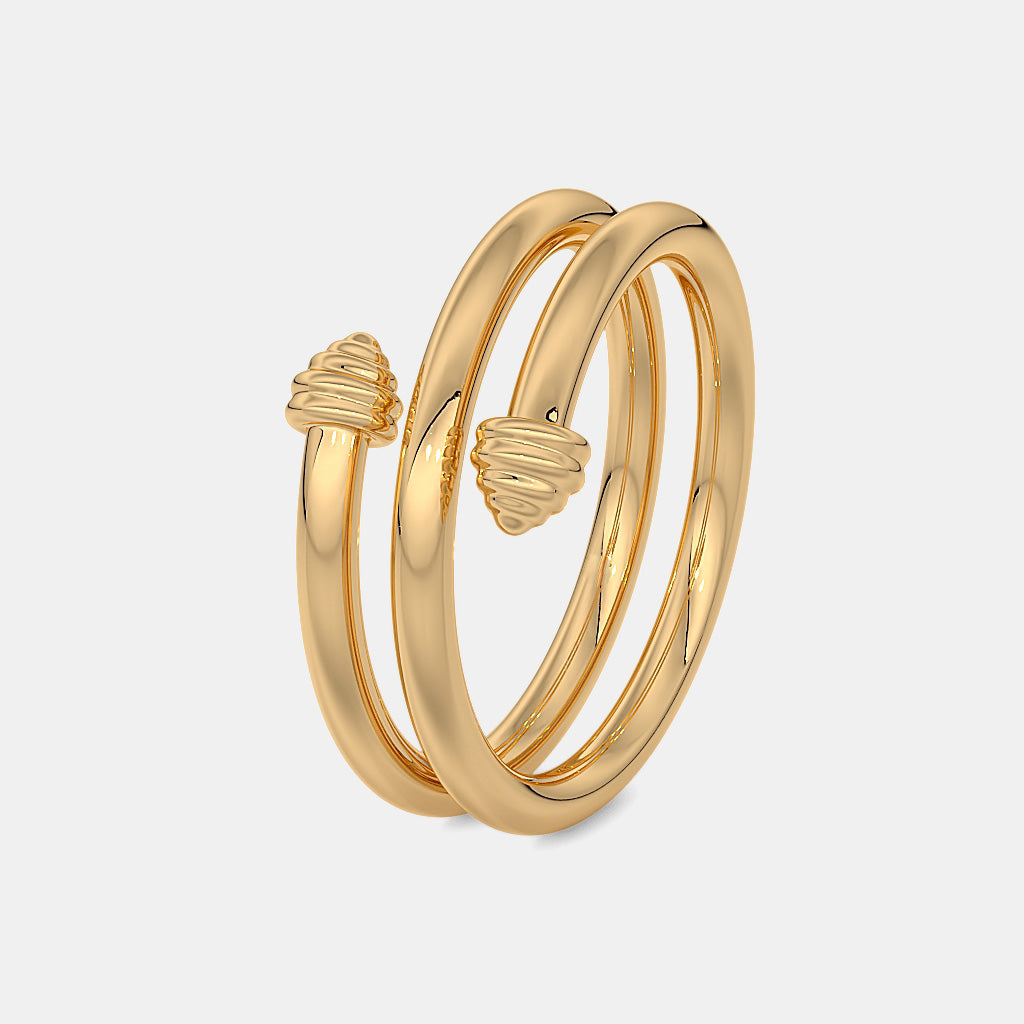 The Azure Gyre Spiral Ring
