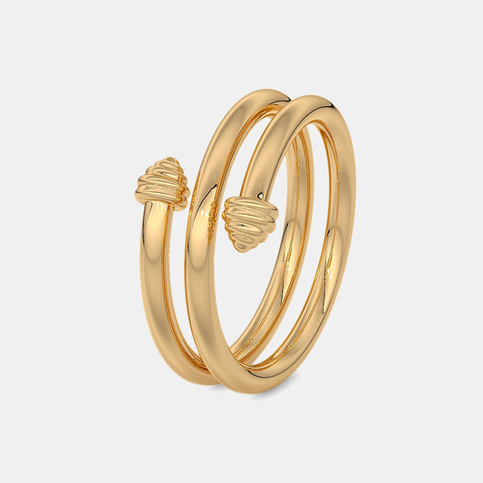 The Azure Gyre Spiral Ring