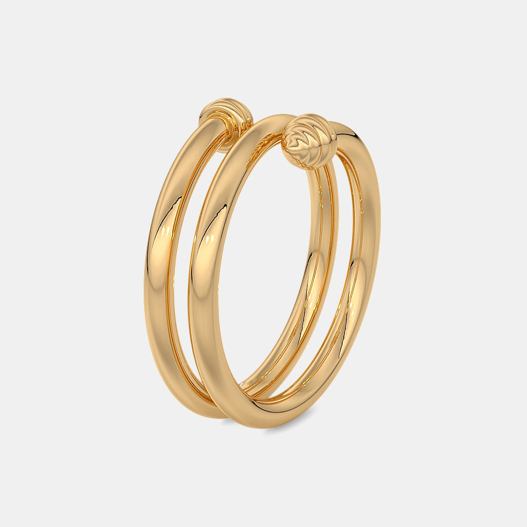 The Azure Gyre Spiral Ring