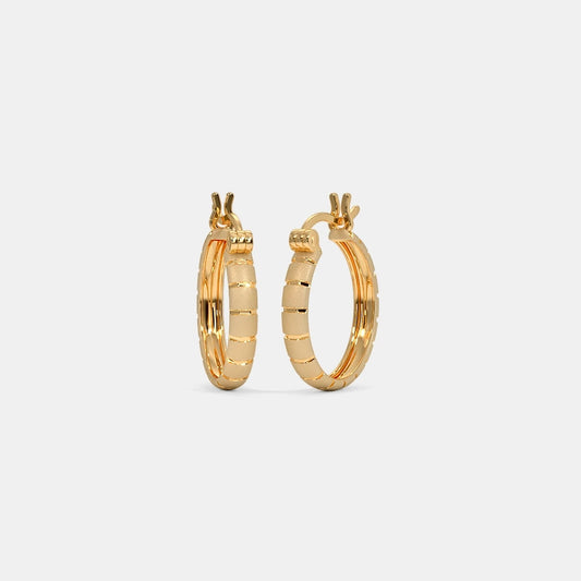 The Oralie Textured Hoop Earrings