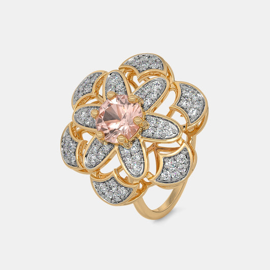 The Zinnia Rose Cocktail Ring