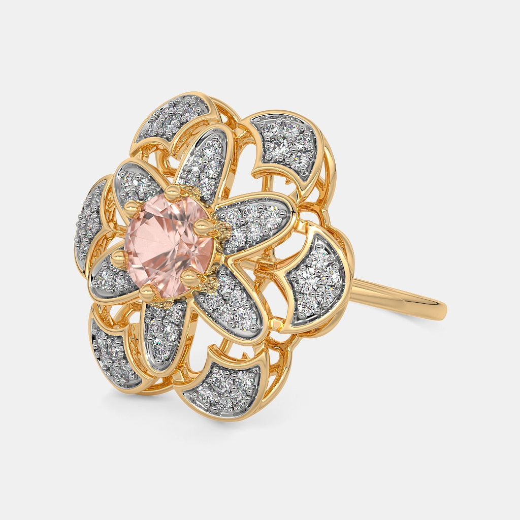 The Zinnia Rose Cocktail Ring