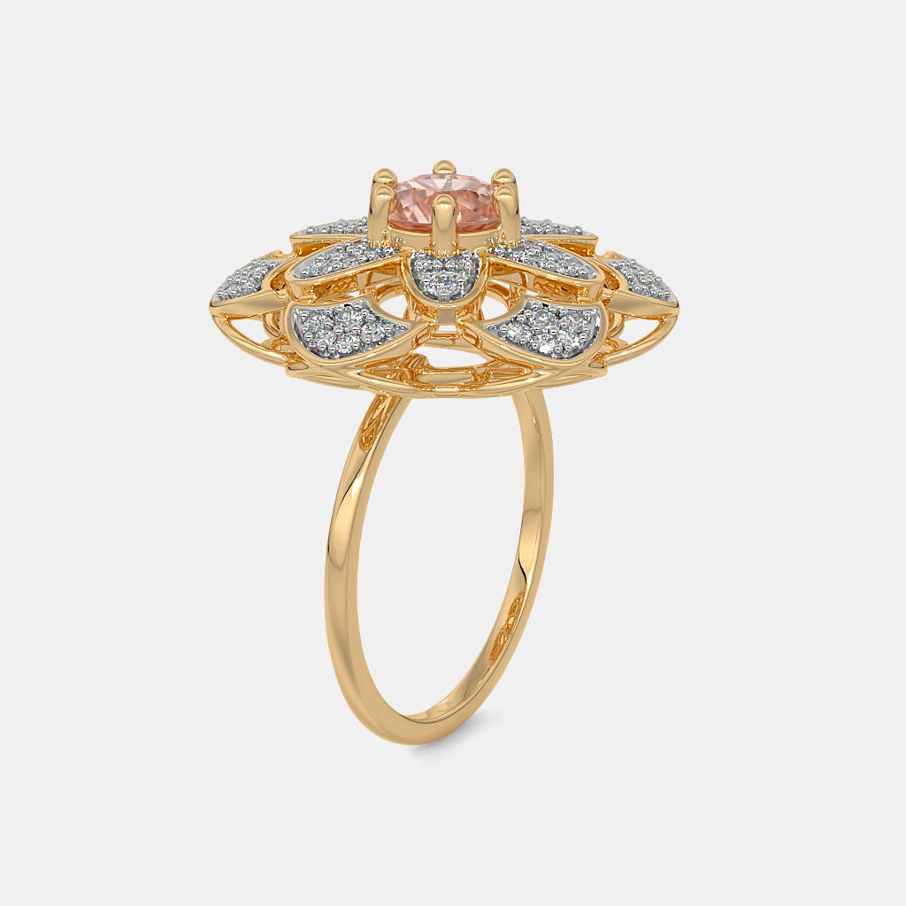The Zinnia Rose Cocktail Ring