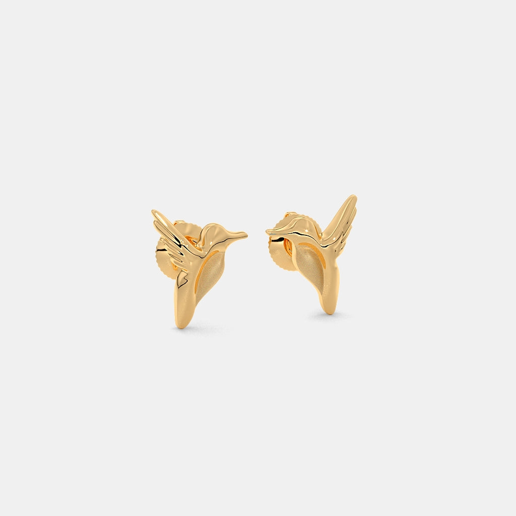 The King Birdie Stud Earrings