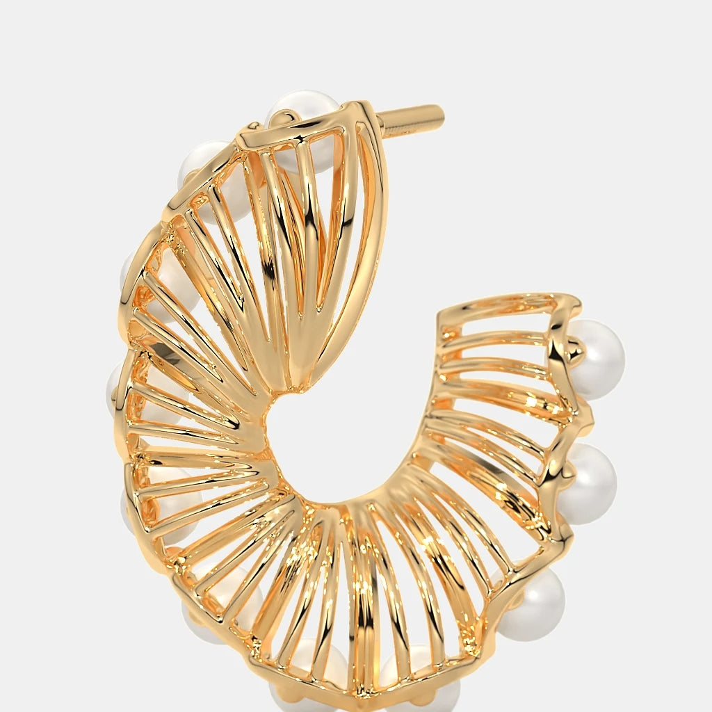 The Pearlenaria Orange Peel Earrings