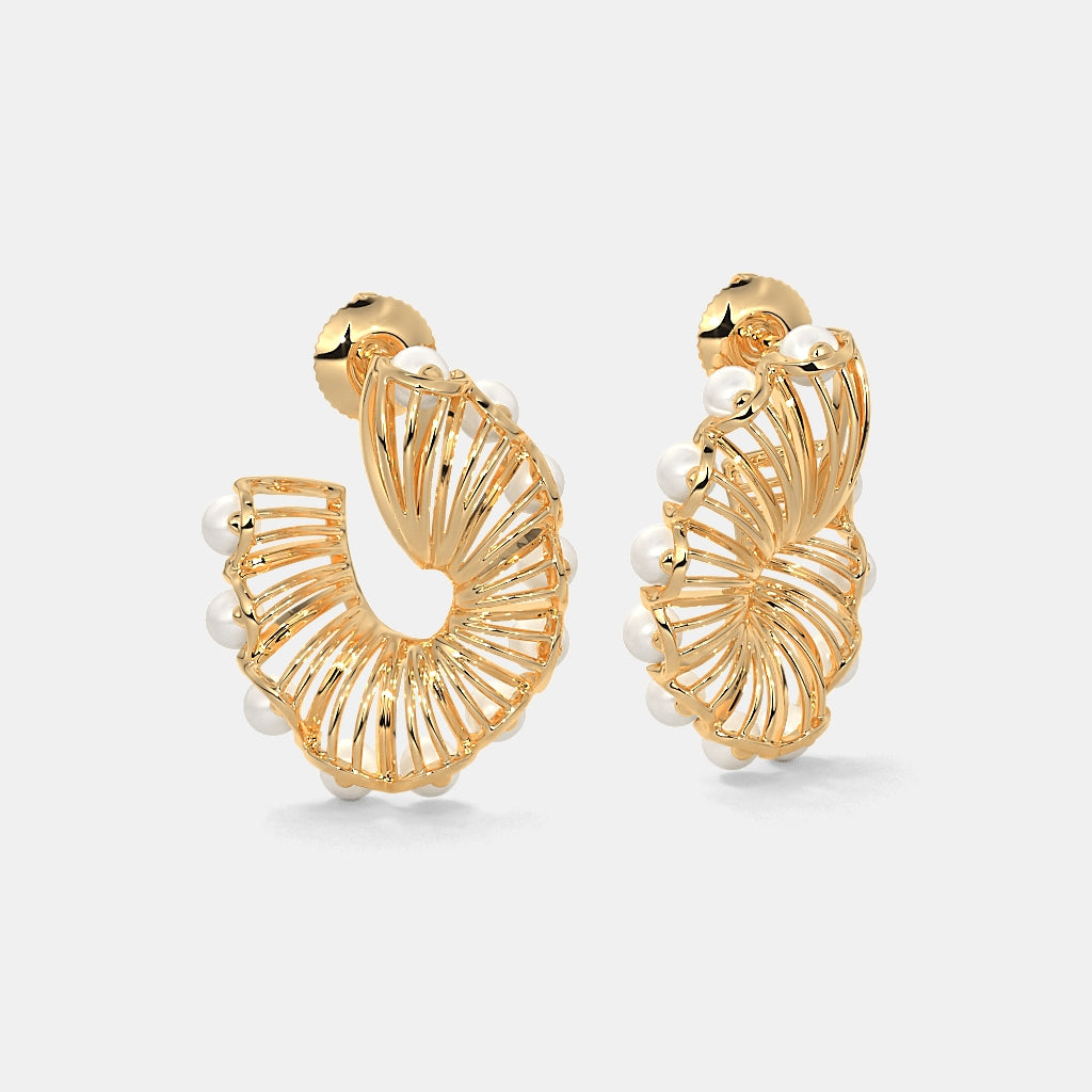 The Pearlenaria Orange Peel Earrings